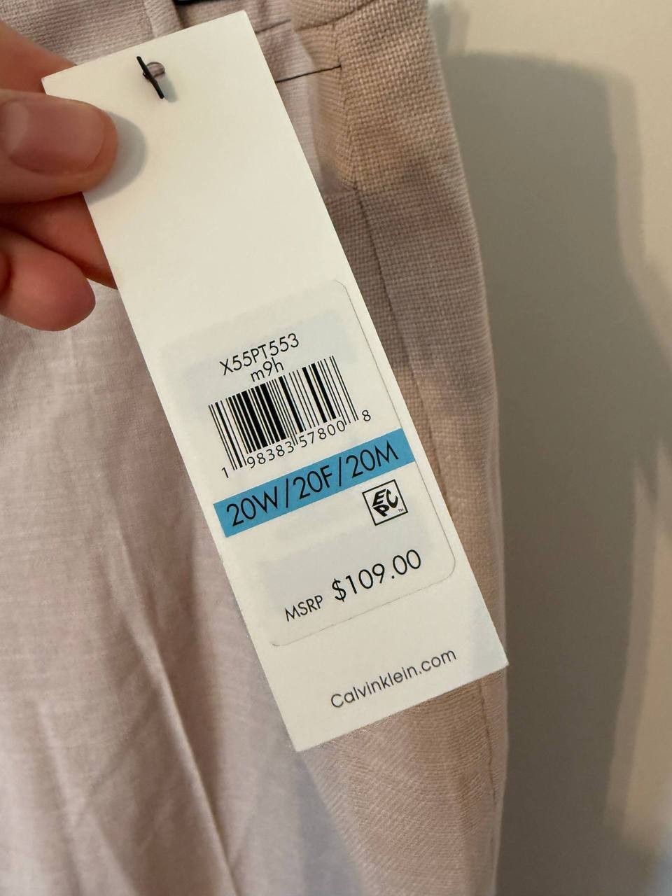 Calvin Klein Plus High‑Rise Wide‑Leg Pants Beige Size20W NWT Chic msrp$109