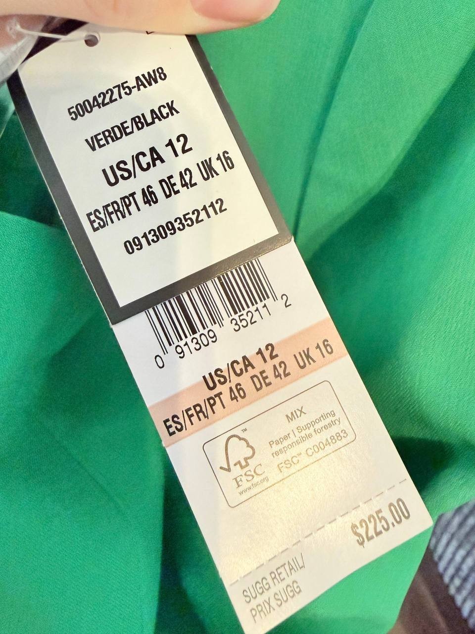 Le Suit 2‑Piece Skirt Suit–Notch‑CollarJacket&Flounce‑Hem Skirt–Size12–NWT–$225