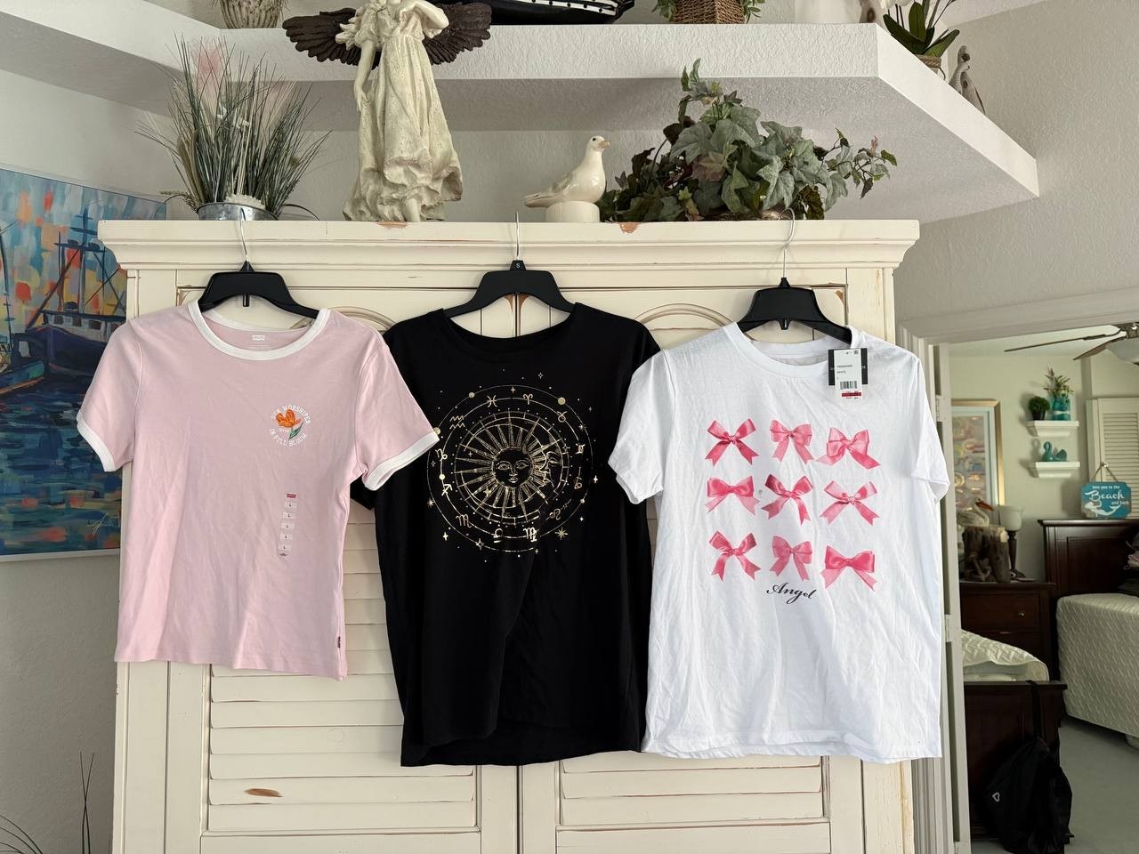 Women's Graphic T-Shirt Lot of 3 Size L Levi's Self Esteem Grayson Soft Tee