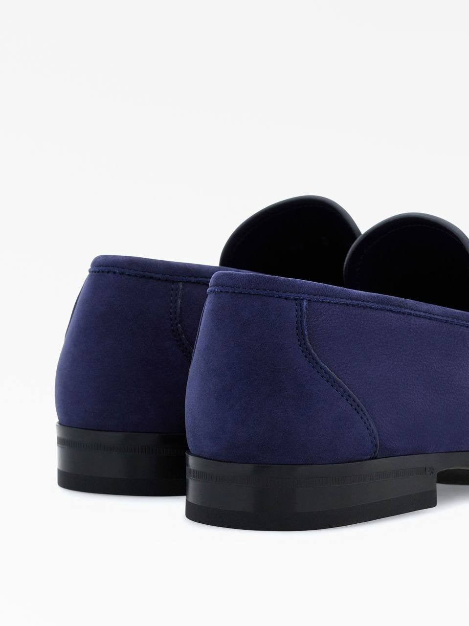 Ferragamo  Gancini  Loafers  Blue  Suede  8.5  New  in  Box  $950