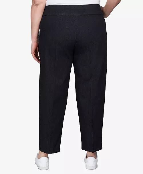Alfred Dunner Missy Classics Proportioned Short Pant Black 12P NWT $59.50