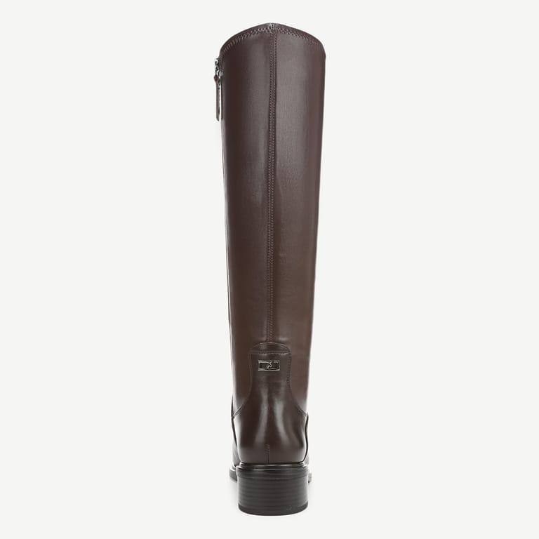 Franco Sarto Gisella Wide Calf Knee High Boots Brown 9M Leather $225 NWB
