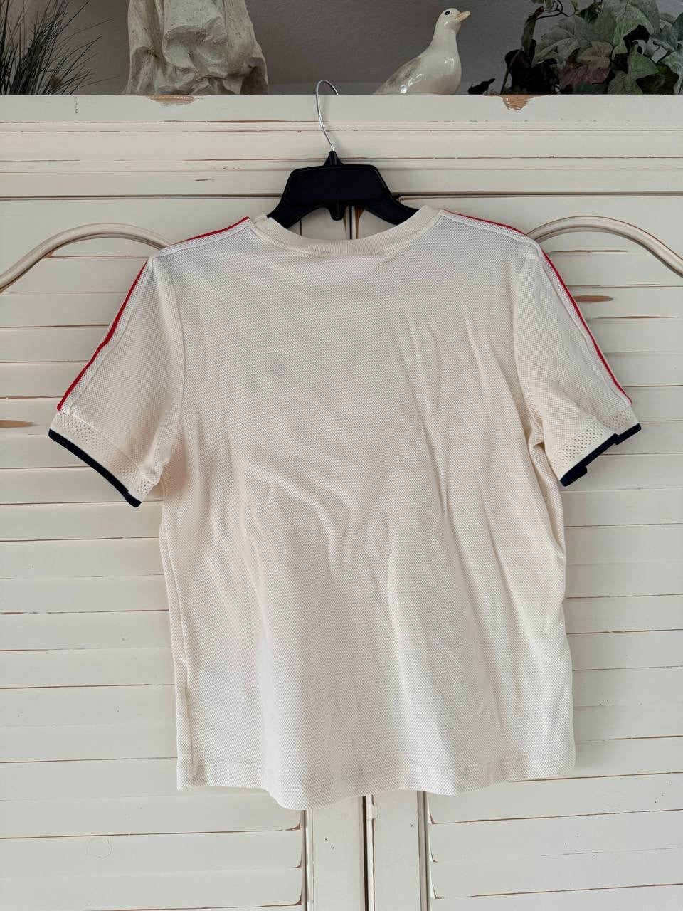 Lacoste Made In France Tee 44 Cream Textured Piqué Slim Fit NWT MSRP 90$