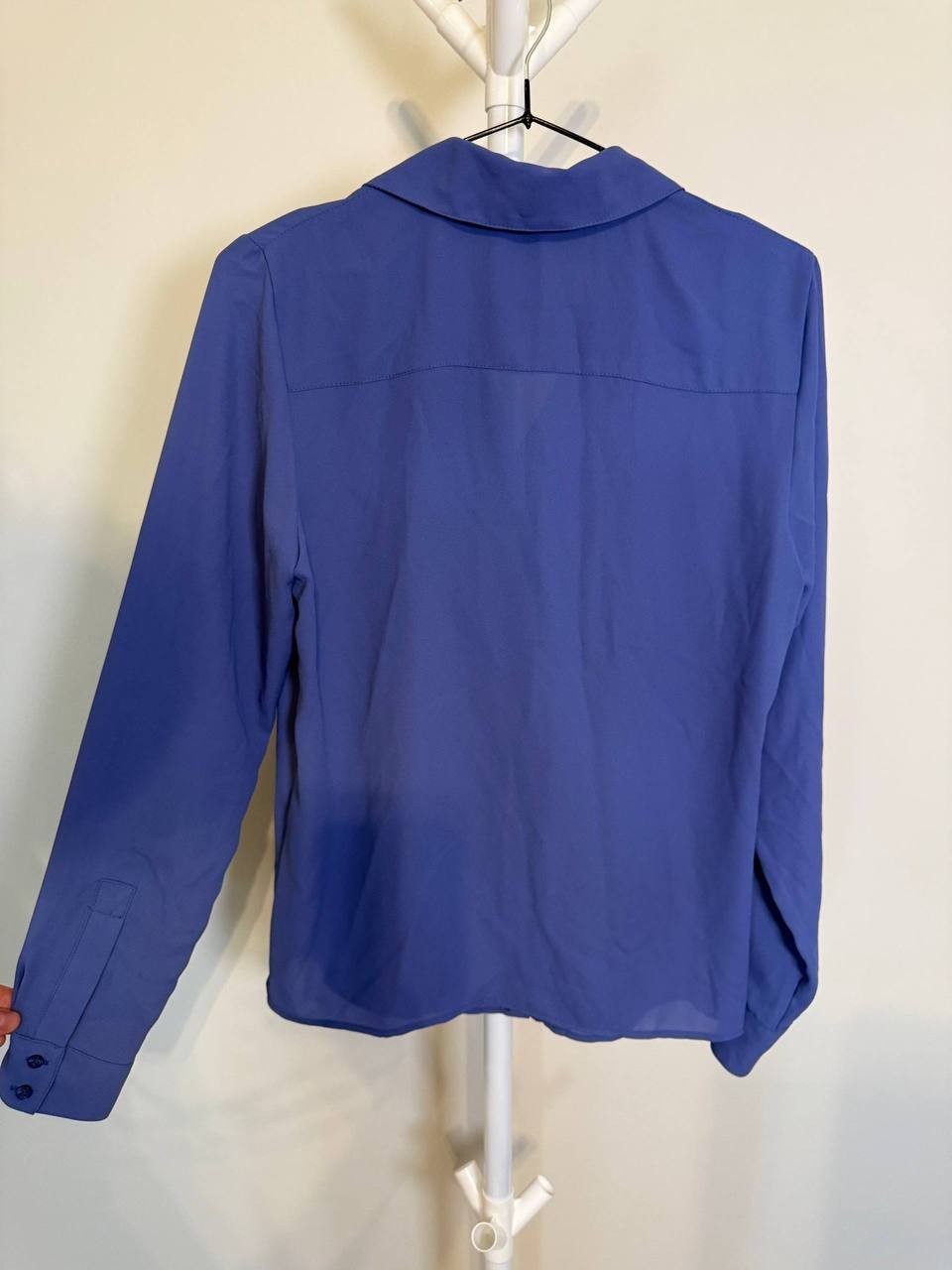 Calvin Klein Petite Ruffle‑Front Long‑Sleeve Blouse – Size PS – NWT – $74