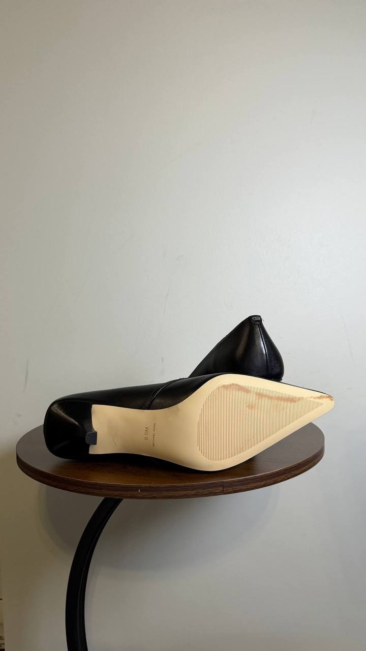 Michael Michael Kors Black Leather Pointed Toe Pumps Size 8.5M NIB MSRP $150