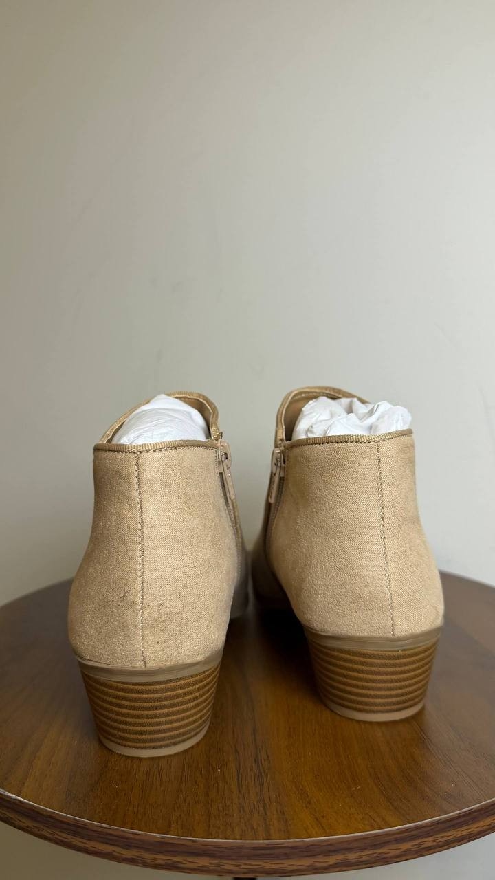 Style&Co Taupe Man‑Made Ankle Booties 7.5W New in Box MSRP $69.90