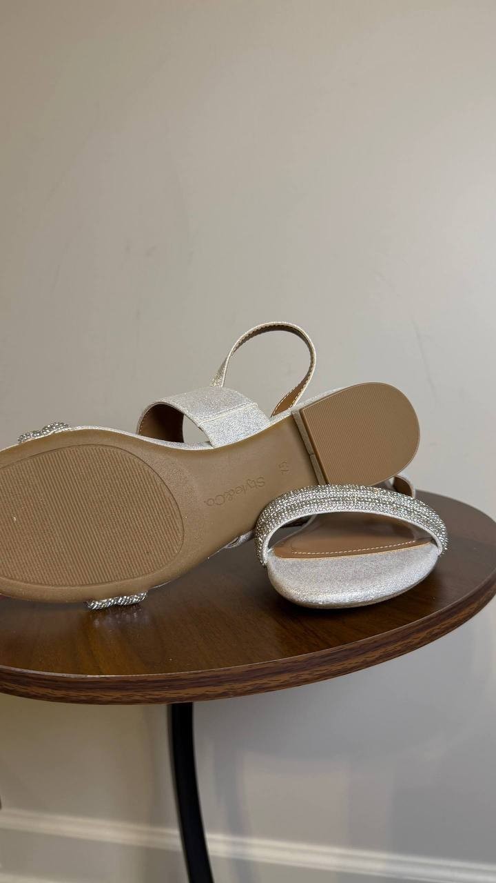 Style&Co Silver Fabric Dress Sandals 7.5M NIB MSRP $69.90