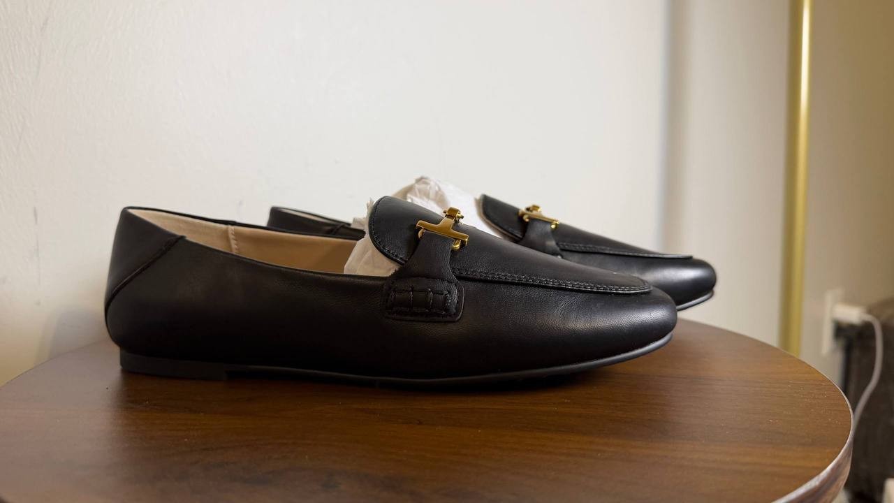 Giani Bernini Beckhamm Leather Tailored Loafers Black 7M NWB $89.90