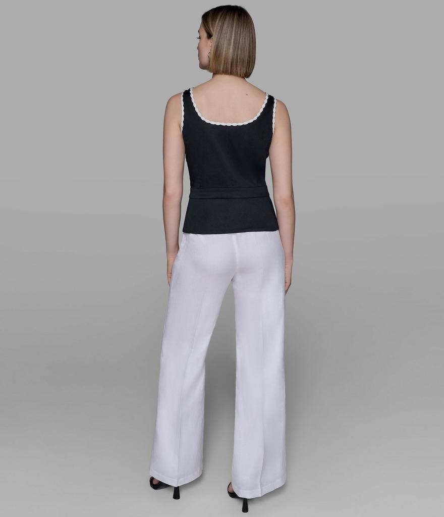 Karl Lagerfeld Paris Women’s Sleeveless Scalloped Edge Woven Tank XL NWT $89