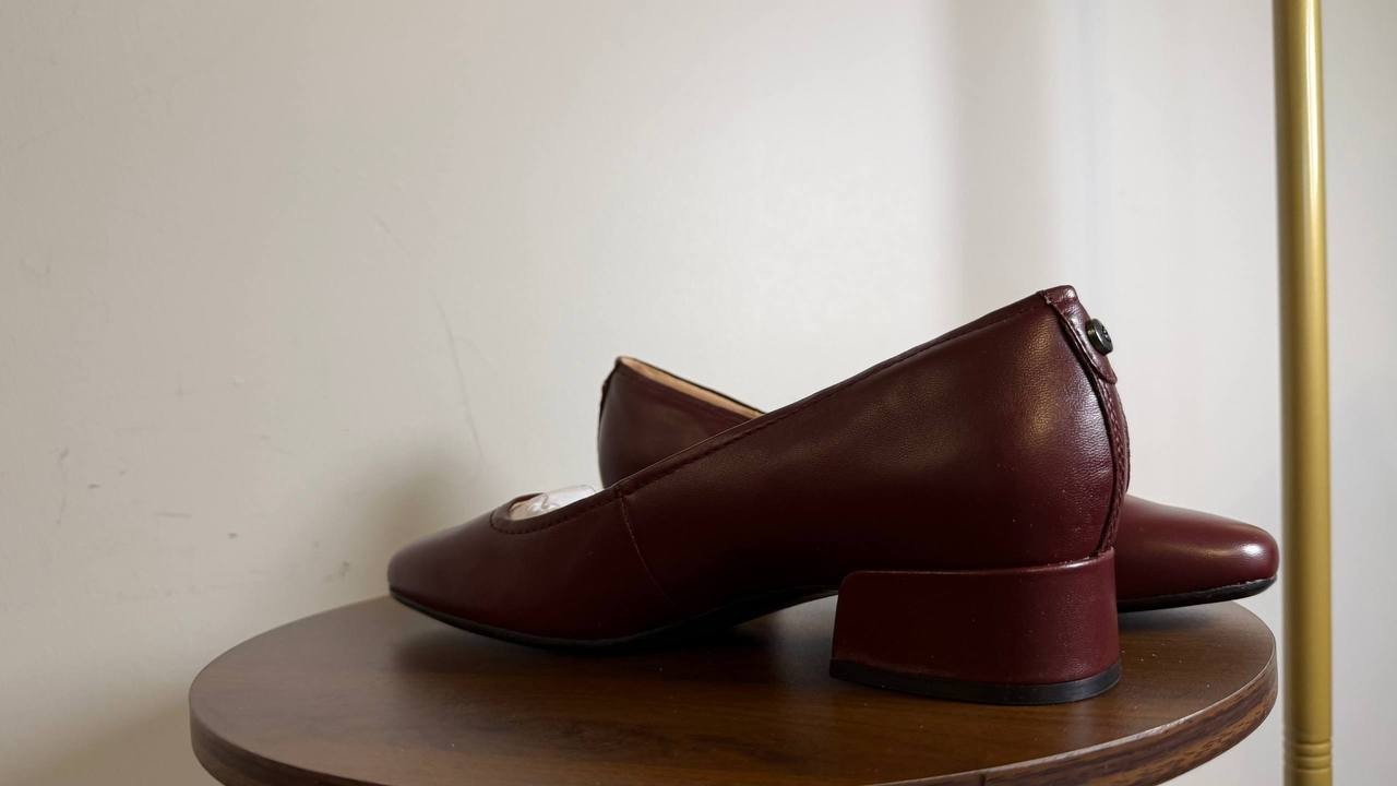 Easy Spirit Jain Pump Leather Block Heel Dark Red Women’s 8M NWB $99