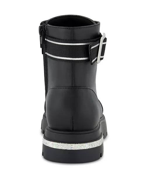 Jessica Simpson Black Polyurethane Moto Boots 3 New in Box MSRP $52