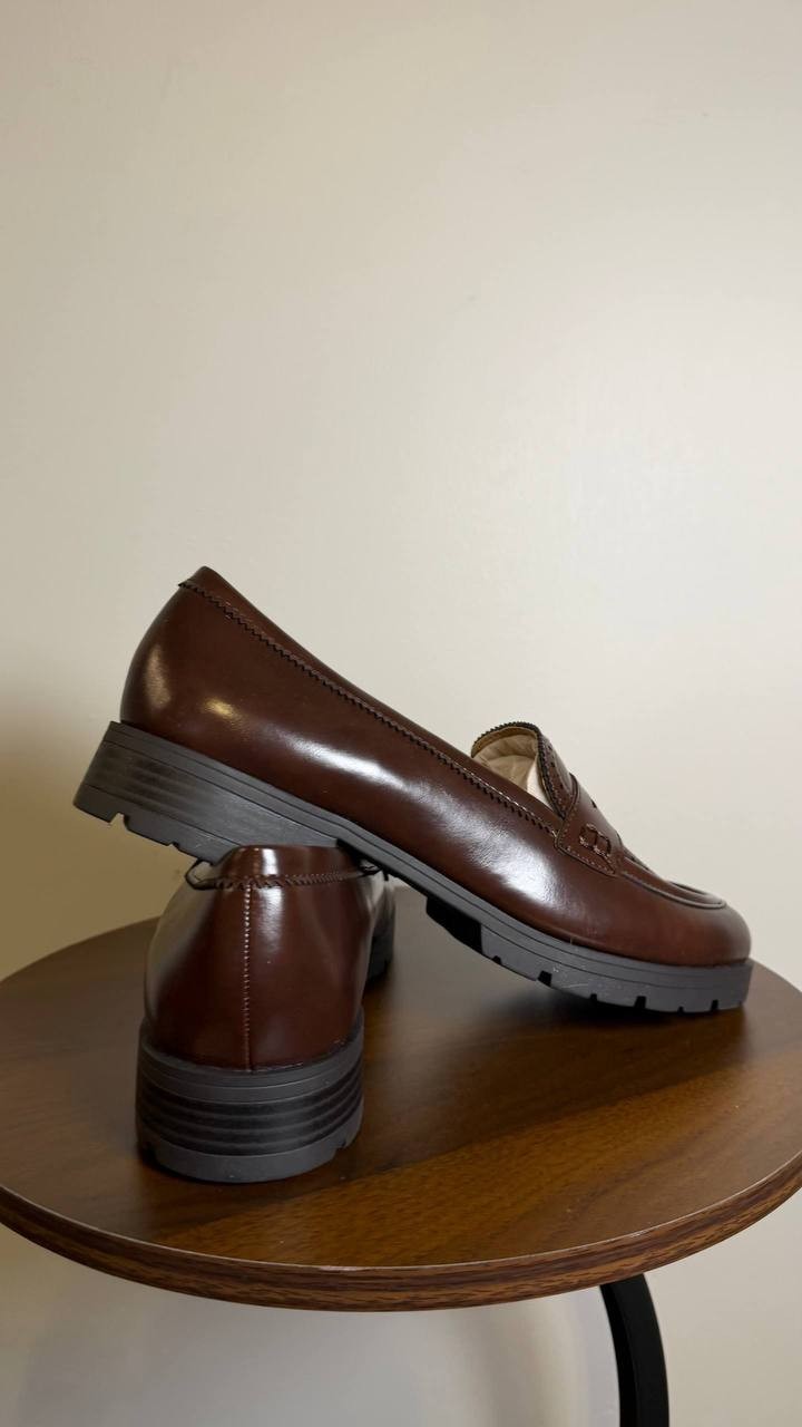 LifeStride London Loafers 10W Walnut Brown Lug Sole Penny Slip‑On NIB msrp$89.99