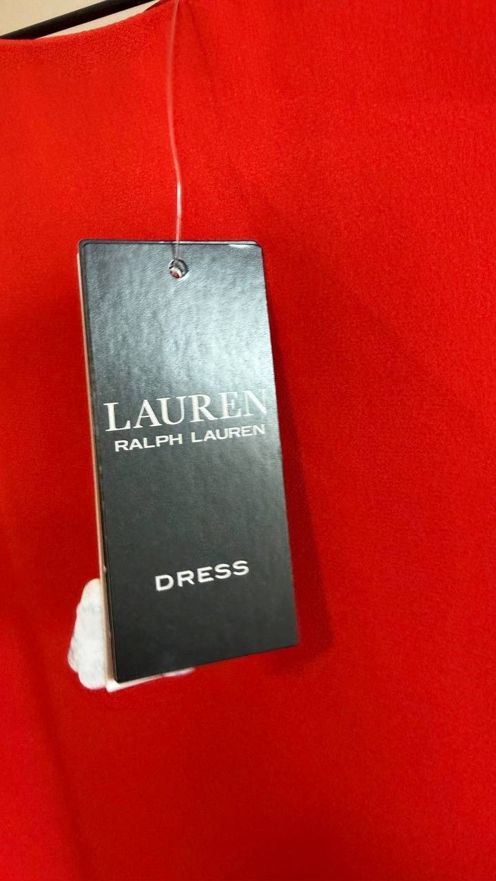 Lauren Ralph Lauren Cape Georgette Cocktail Dress Red 4 NWT $195