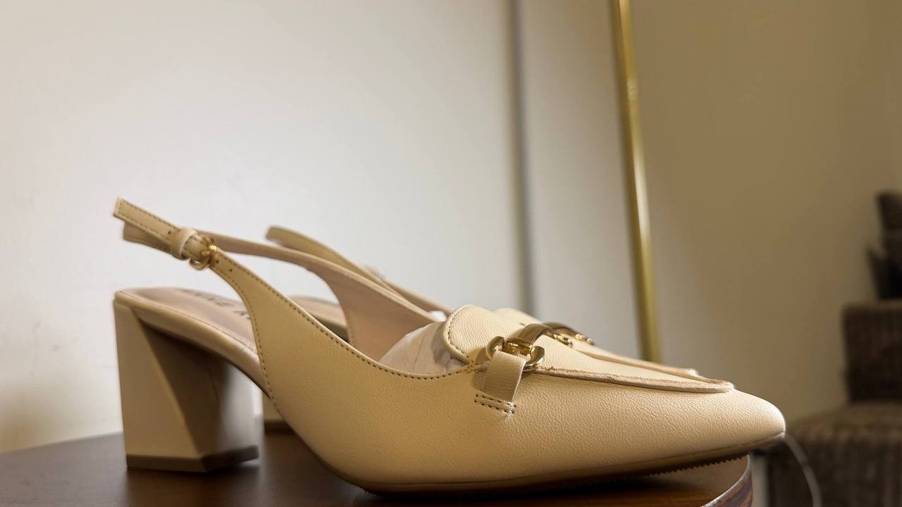 Anne Klein Bone Man‑Made Block Heel Pumps 7.5M New in Box MSRP $95