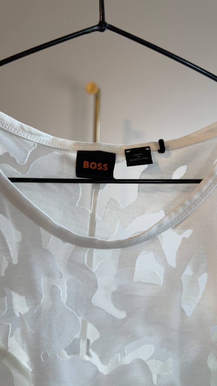 BOSS EBUNA Dress White L NWOT $229