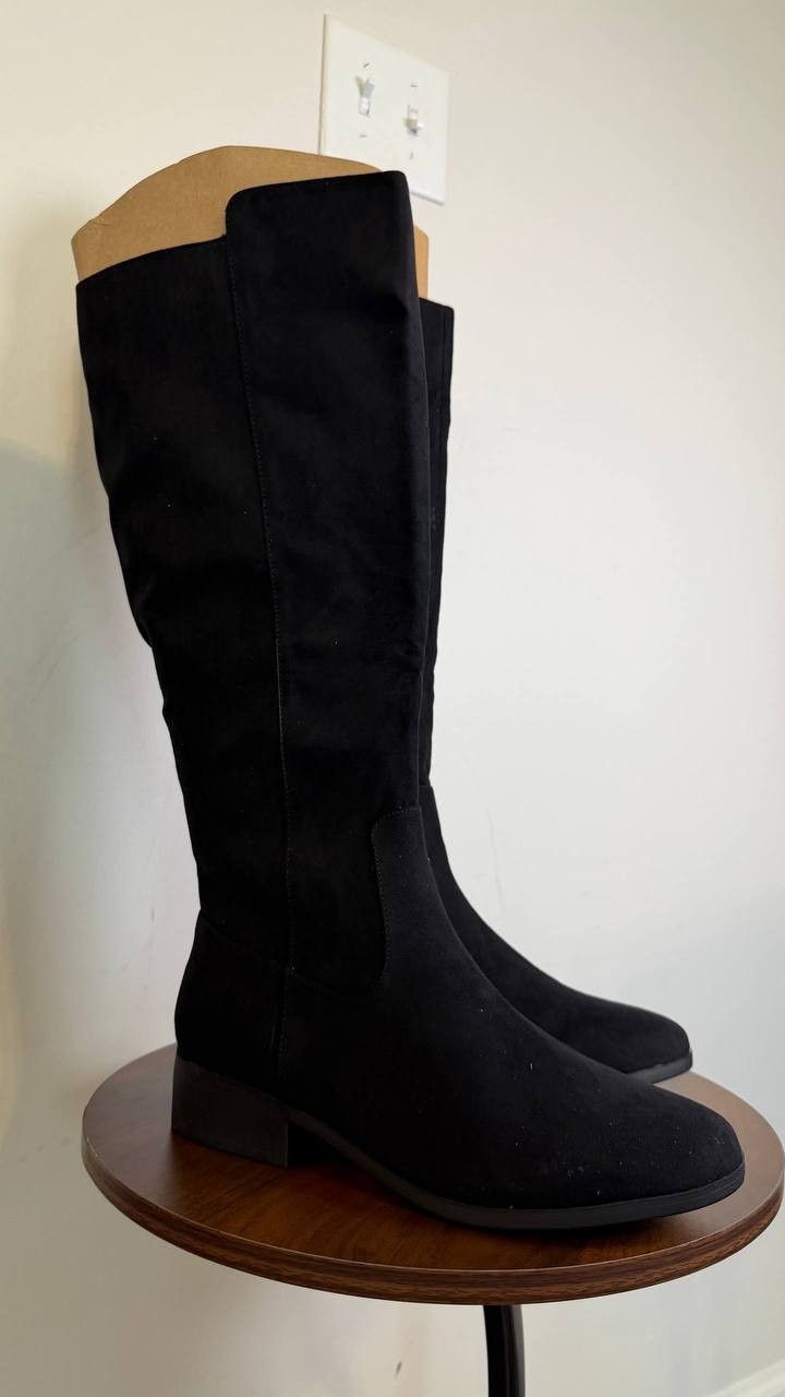 Style & Co Women’s Charmanee Tall Boots Black 9 Man‑Made Block Heel MSRP $79.90