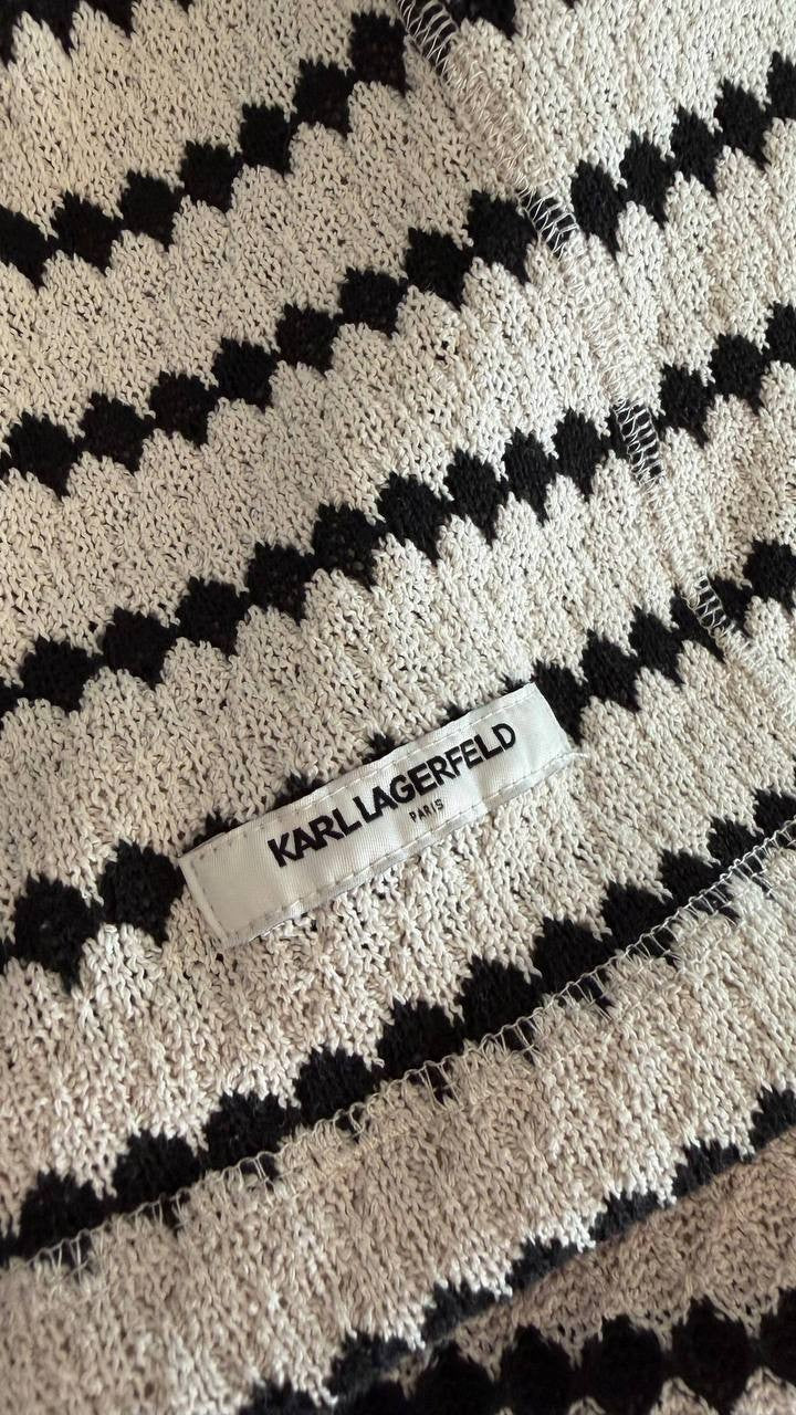 Karl Lagerfeld Paris Men’s Jacquard Striped Hoodie Relaxed Fit XL $119 NWT