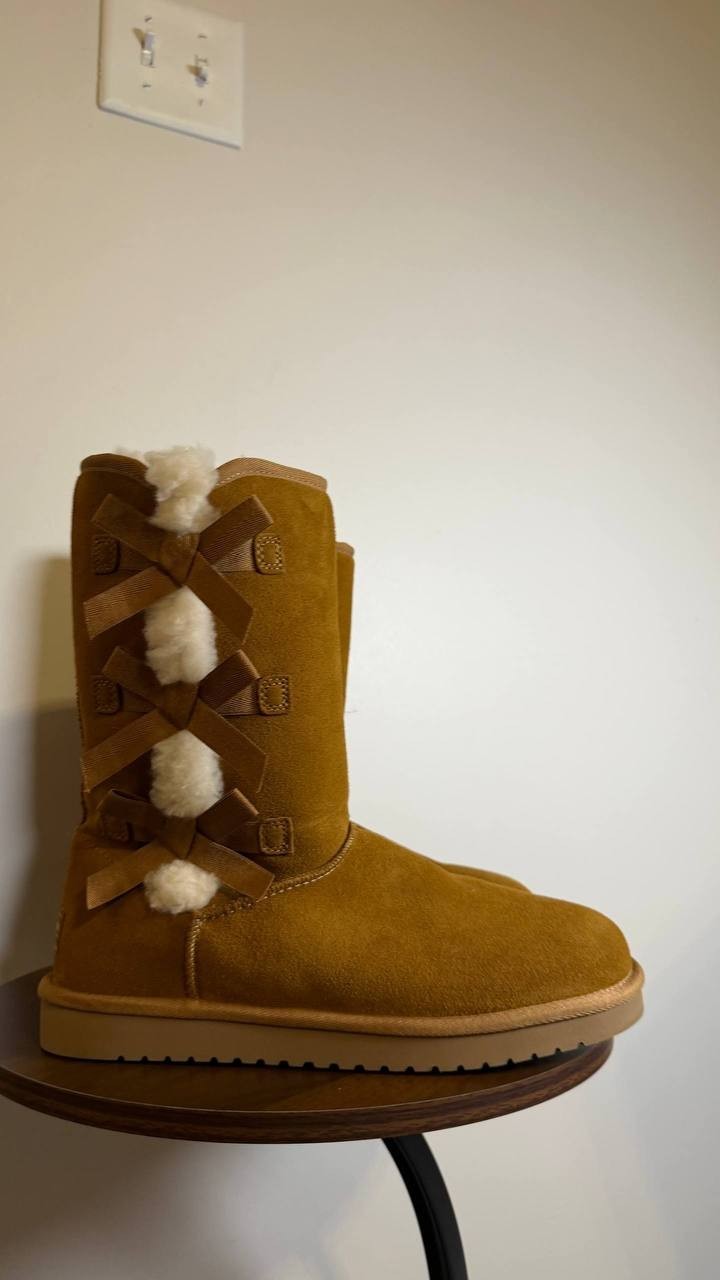 Koolaburra by UGG Boots Size10 Chestnut Suede Pull‑On Warm  Winter NWOB msrp$110