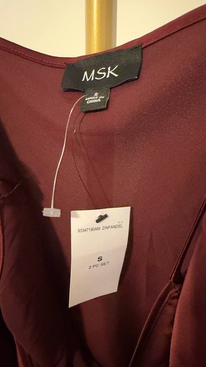 MSK Women’s Dress Burgundy S NWT  (Only Dress)