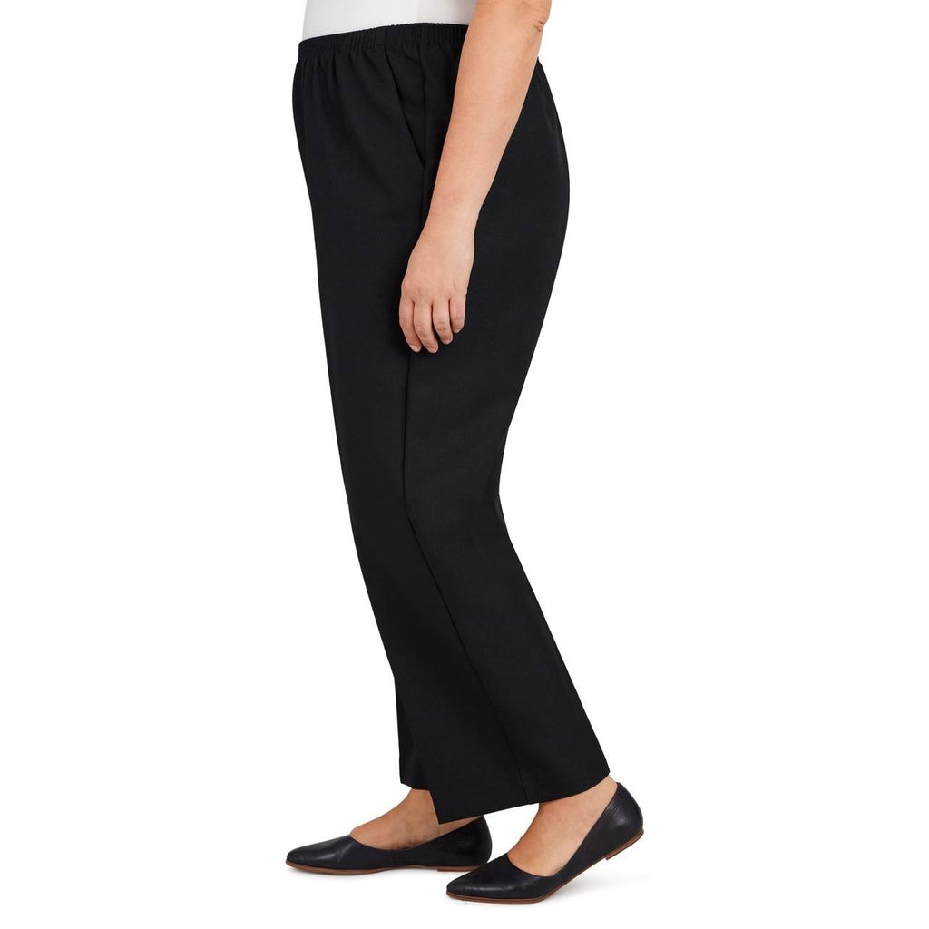 Alfred Dunner Women’s Plus Classics Average Length Pant Black 20W $42.50 NWT