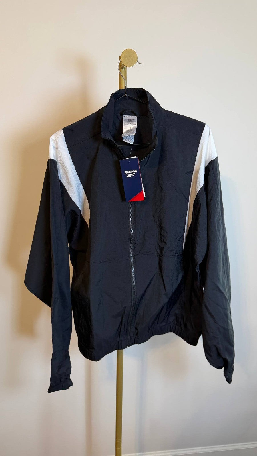 Reebok Women’s Colorblocked Track Suit Jacket Joggers Black $110 NWT