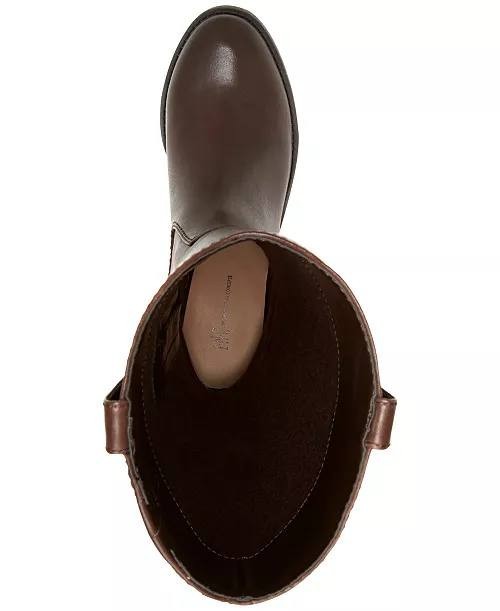I.N.C.  Riding  Boots  Chocolate  Leather  6.5M  WC  New  $189.90