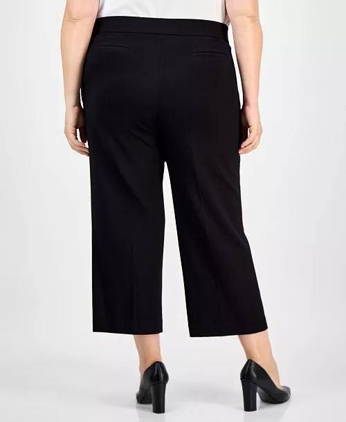 Anne Klein Plus Size Cropped Wide‑Leg Pull‑On Pants – Size 0X – NWOT