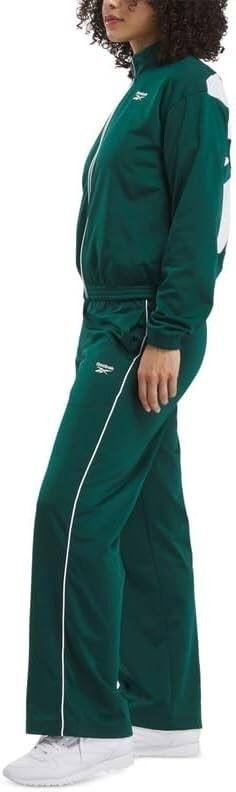 Reebok Women’s Logo Tricot Long‑Sleeve Track Jacket Green M NWT $55