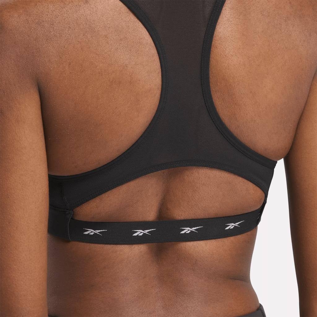 Reebok Women’s Lux Vector Racer Sports Bra Black S $40 NWT