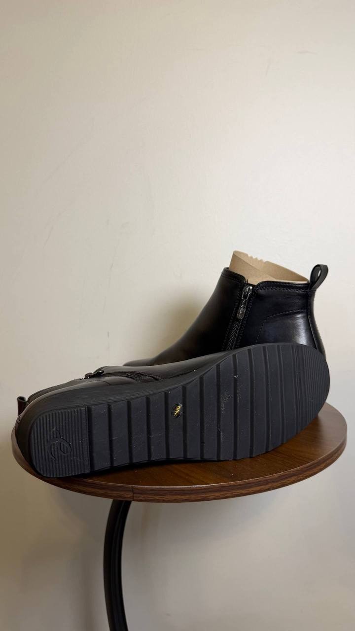 Easy Spirit Yuna Round Toe Wedge Booties Black Women’s 9M NWOB $99