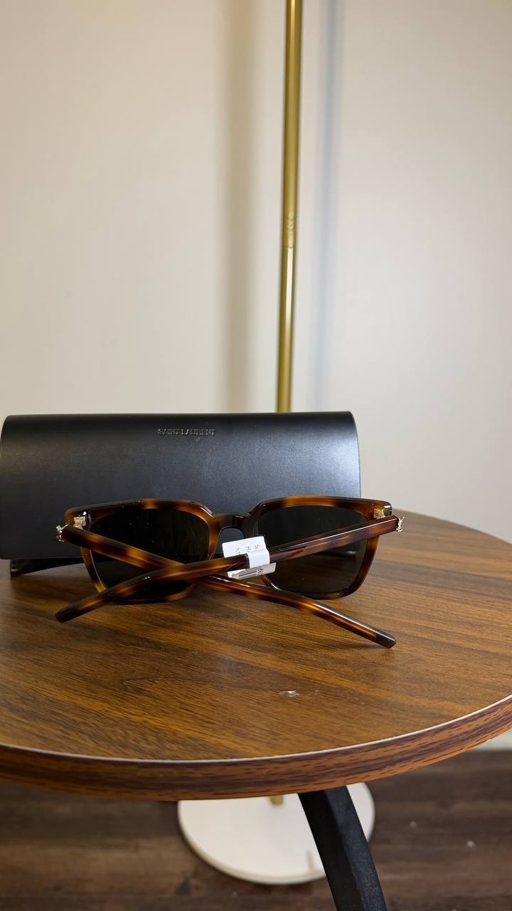 Saint  Laurent  SL  M146  003  Havana  Rectangular  Sunglasses  OS  NWT  $495  
