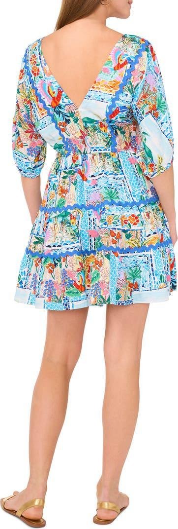 Vince Camuto Balloon‑Sleeve Tiered Fit‑and‑Flare Dress – Size L – NWT – $89