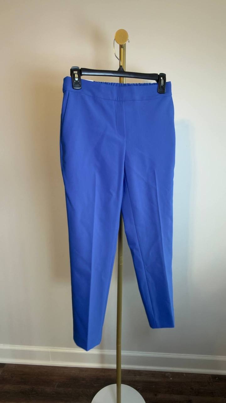 DKNY Straight Leg Ankle Crop Pants Cadet Blue 4 NWT $99