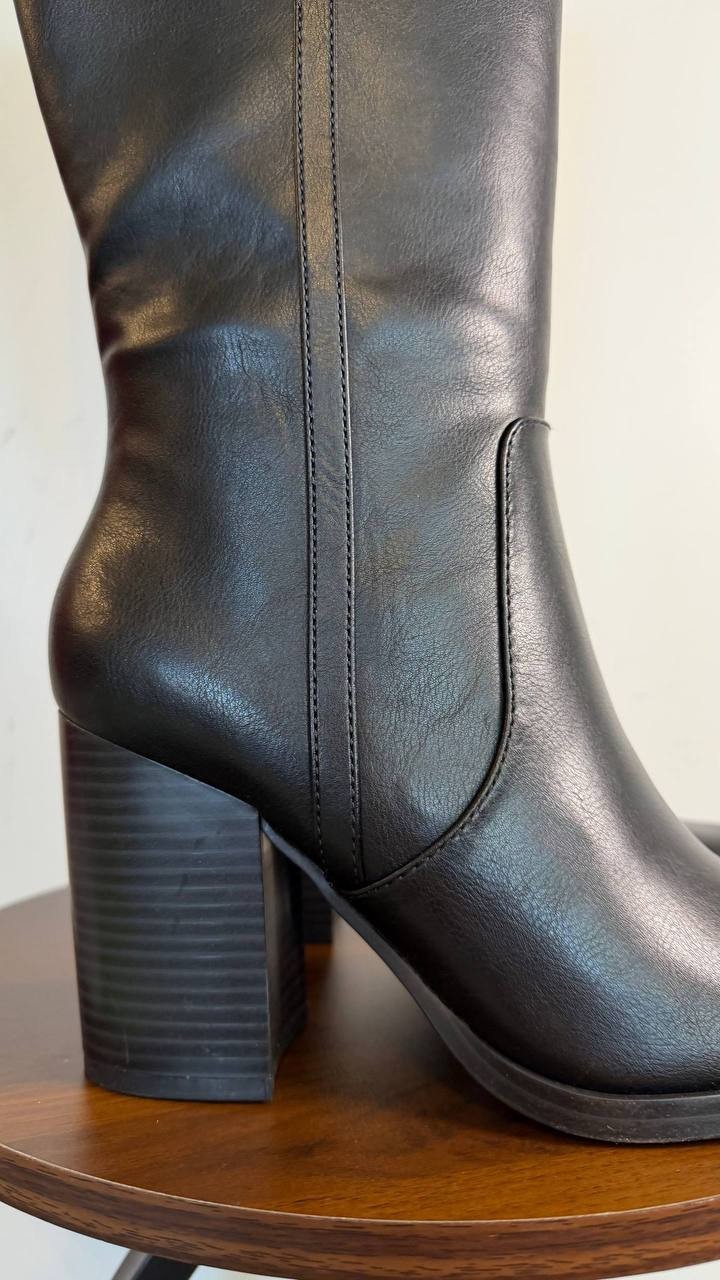 Tommy Hilfiger Ursy Women’s Knee High Dress Boots Black 8.5M Man‑Made $158.99NWB
