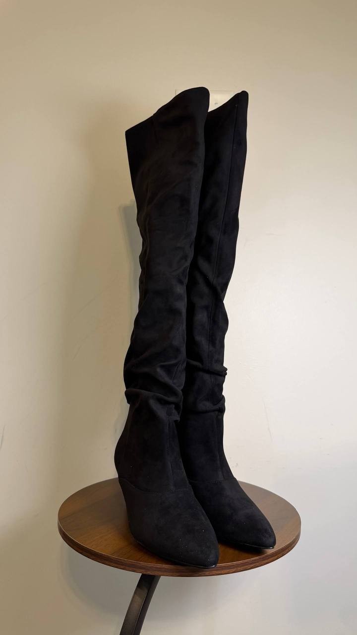 Madden Girl STASSI Over‑the‑Knee Boots Black Fabric Women’s 9 NWB