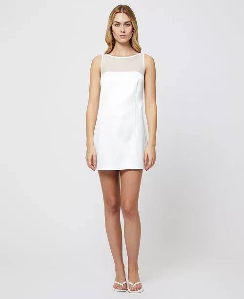 French Connection Carey Boat‑Neck Satin Dress – Size 0 – NWT – $148