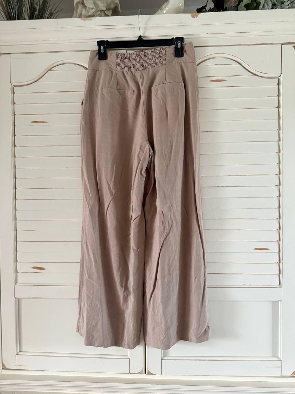 Bar III Petite Wide-Leg Pants Brown 10P NWT High-Rise Pleated Front Office