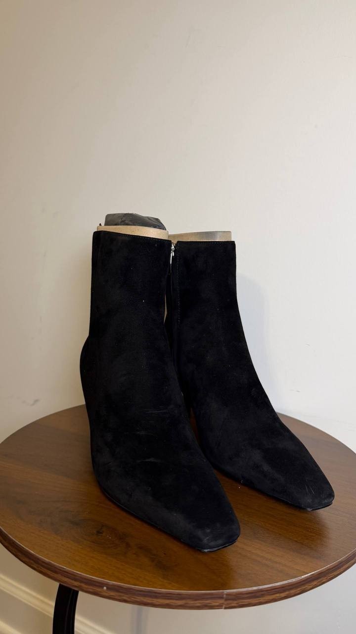 Nine West Black Suede Dress Booties 8M NIB MSRP $159