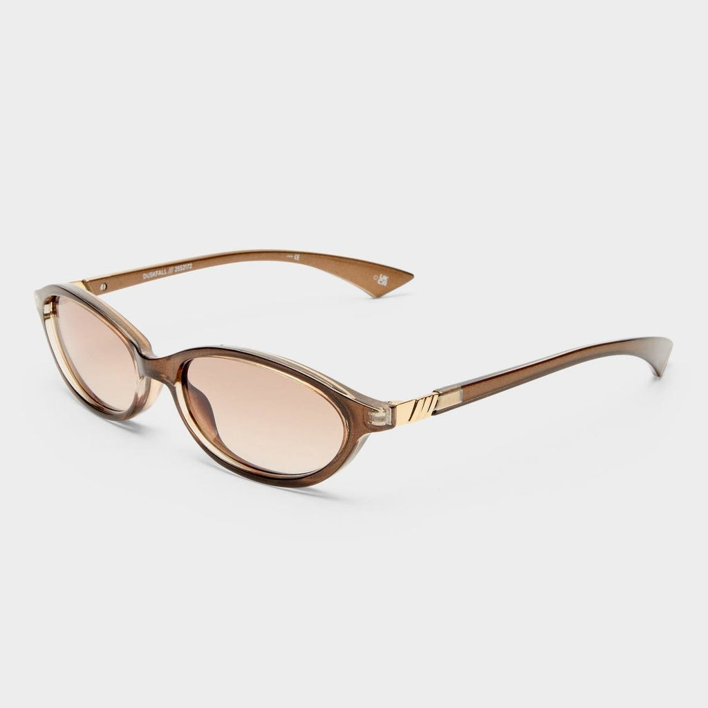 Le  Specs  Duskfall  Pearl  Chocolate  Oval  Sunglasses  NWT  $85
