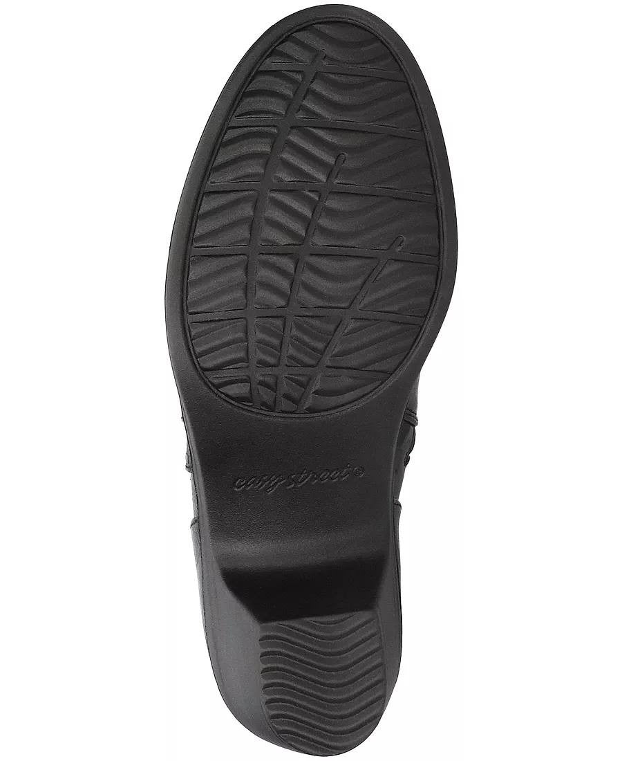 Easy Motion by Easy Street Booties 9.5W Black Man‑Made Zip Comfort NIB msrp$75