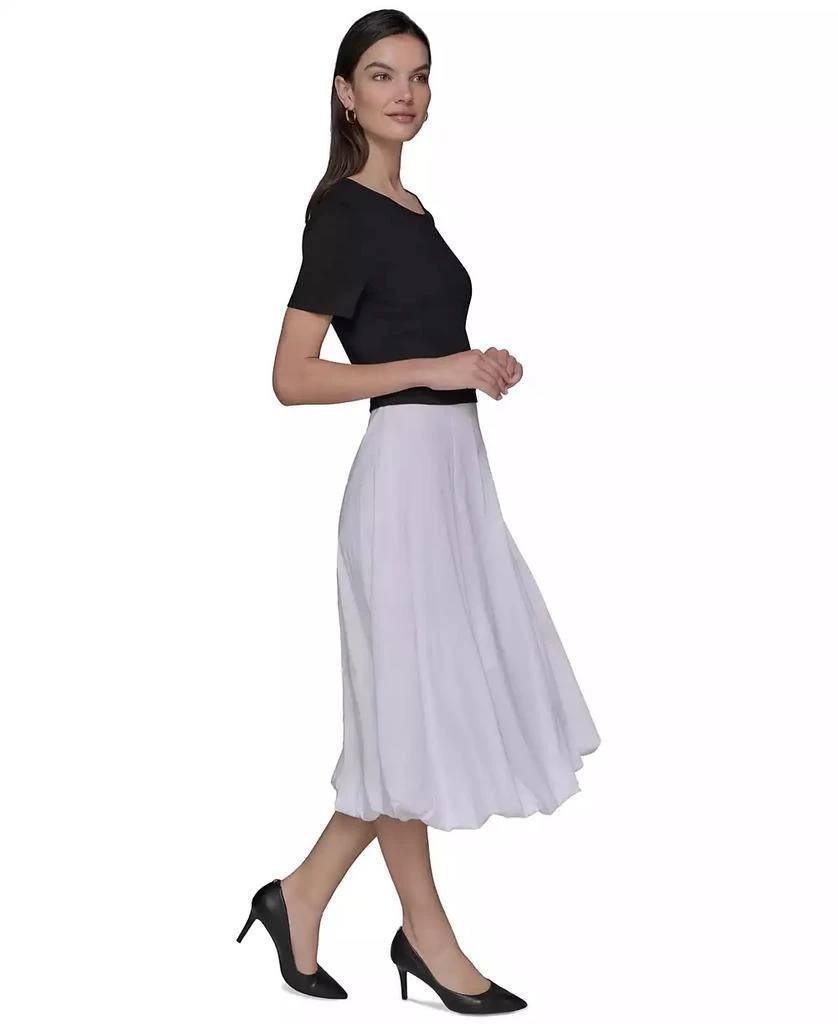 Karl Lagerfeld Paris Bubble Skirt Midi Dress – Black/White – Size XL – NWT