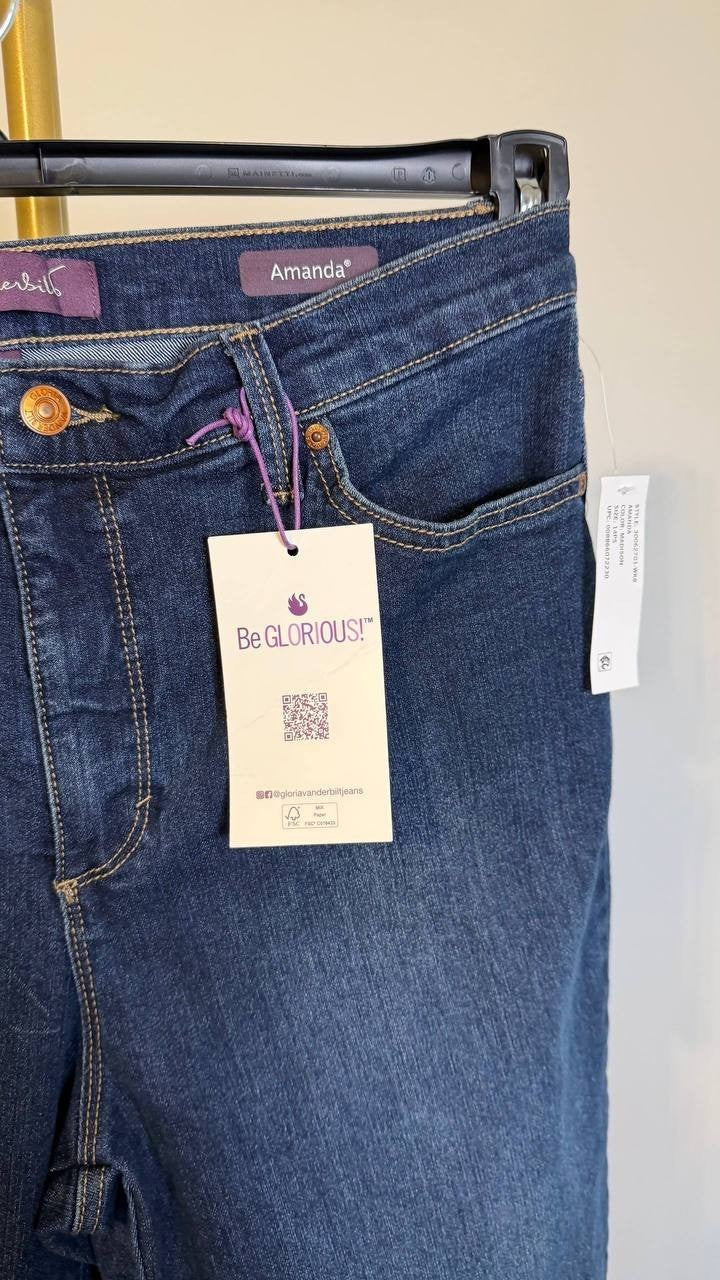 Gloria Vanderbilt Women’s Petite Amanda Jean Frisco 14PS Short $56 NWT