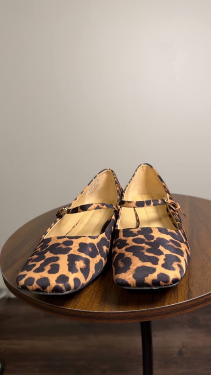 Franco  Sarto  Mary  Jane  Flats  Leopard  8M  New  $125