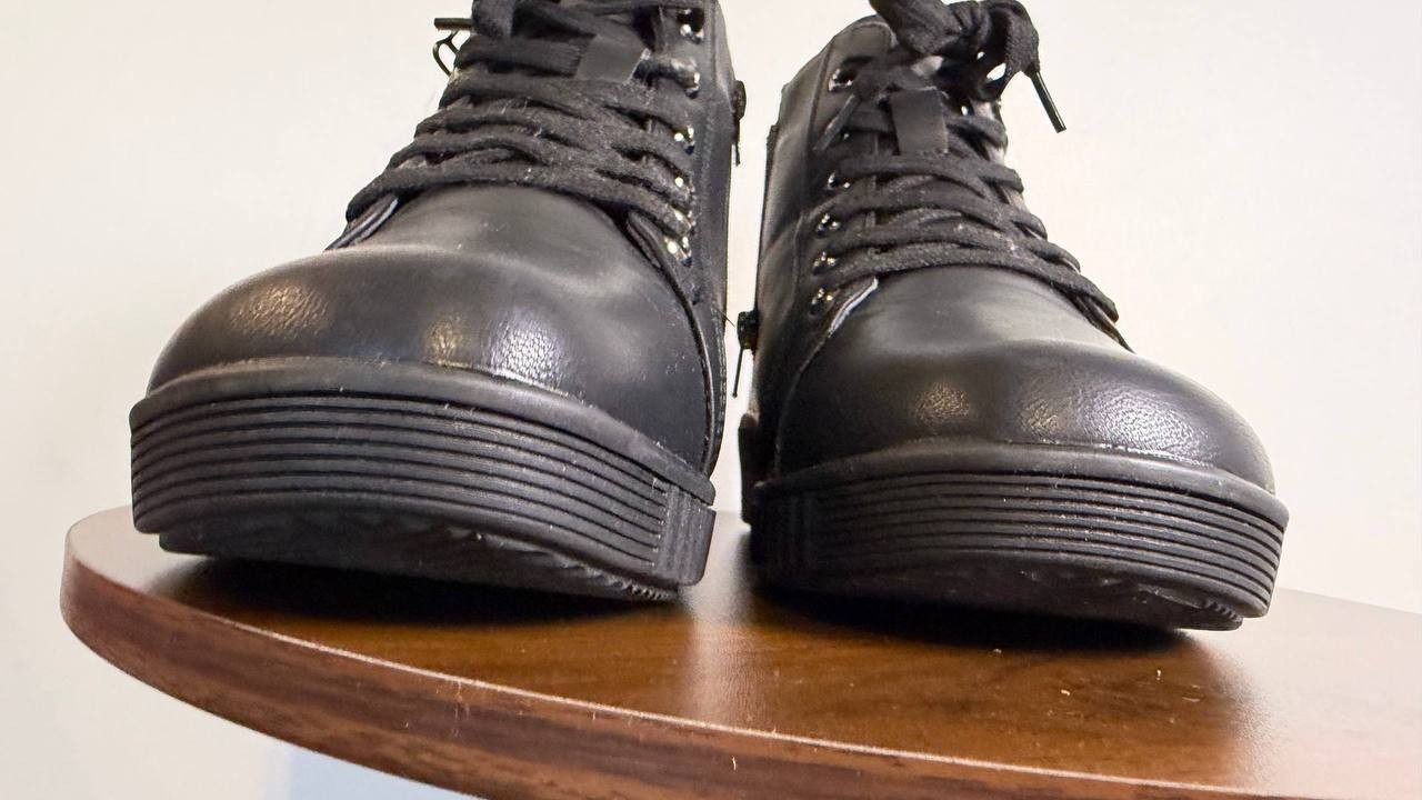 Easy Works Hollyann Boots 7.5W Black Faux Leather Slip‑Resistant NIB msrp$85.95