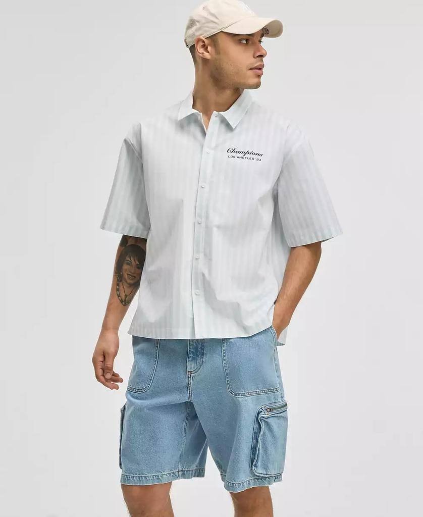 Mode of One Men’s Cotton‑Blend Stretch Short‑Sleeve Shir L $59.50 NWT