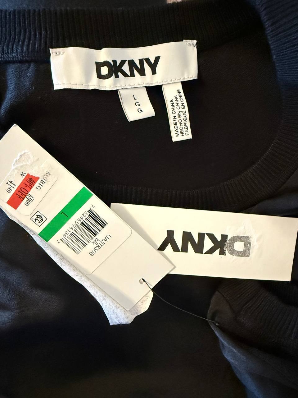 DKNY Sleeveless Mixed Media Sweater – Size L – NWT – $69