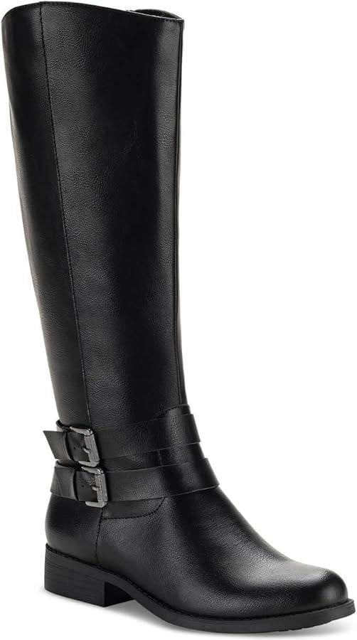 Style & Co Leather Knee‑High Boots – Black – Size 6 – New in Box