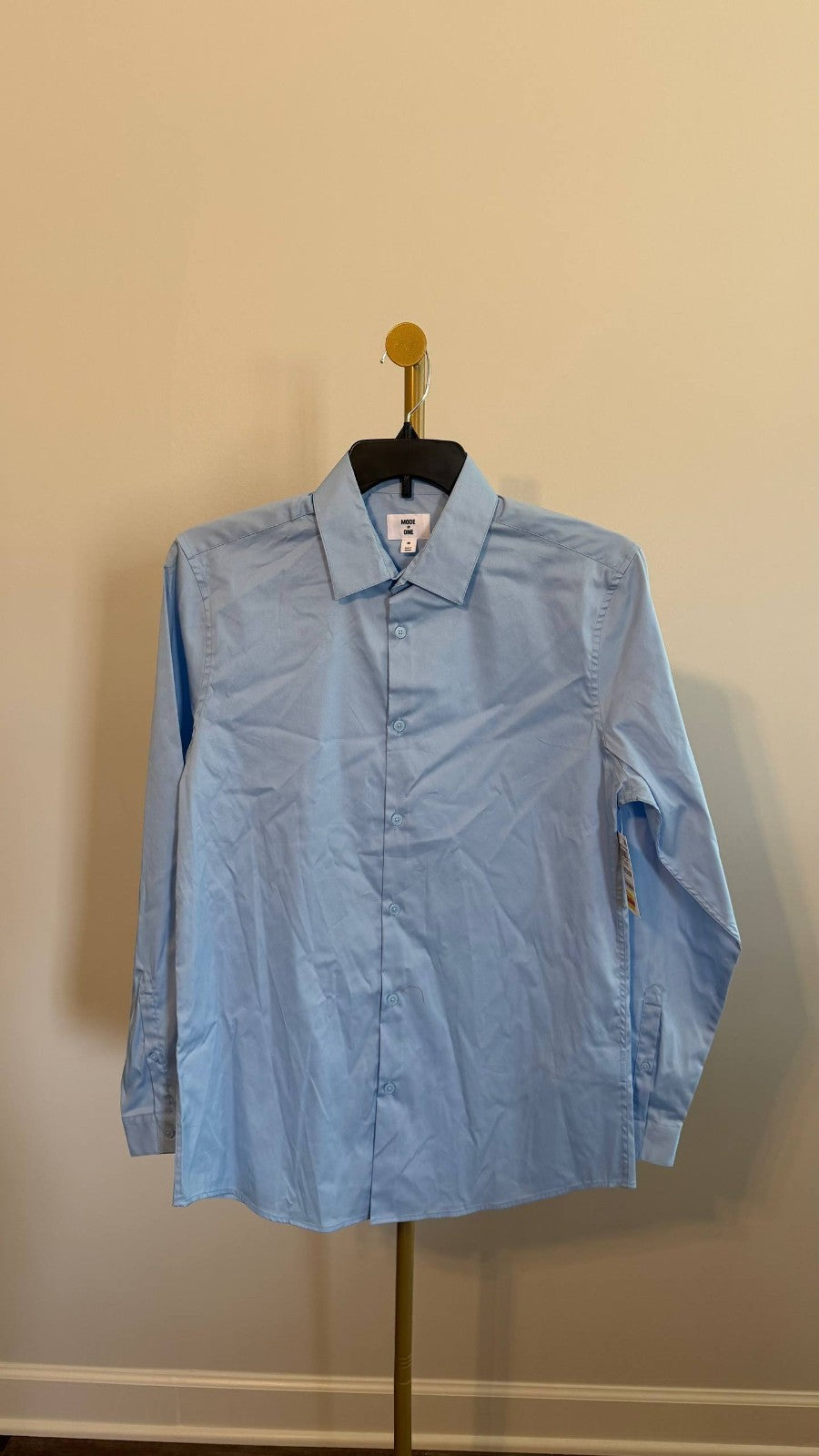Mode of One Men’s Stretch Button‑Up Shirt Light Blue S‑XXL NWT $59