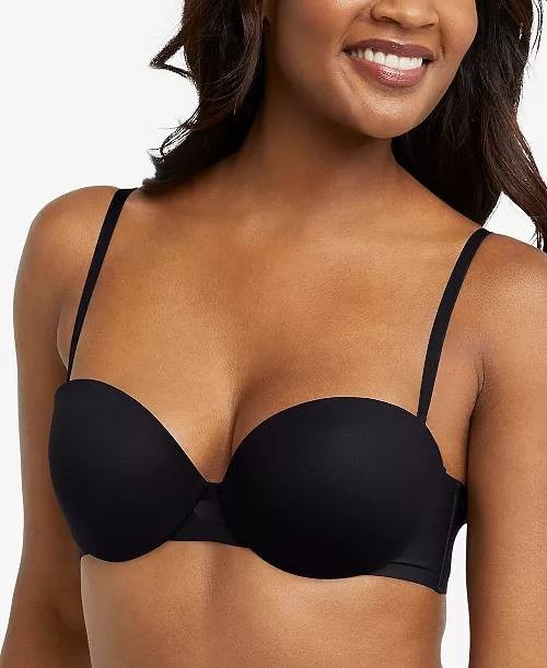 Maidenform Strapless Multiway Bra DM2310 Black 38B Convertible Push-Up