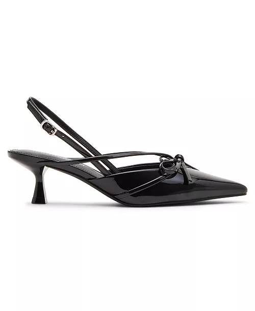 Madden Girl Black Patent Man‑Made Kitten Heel Pumps 9.5M NIB MSRP $55